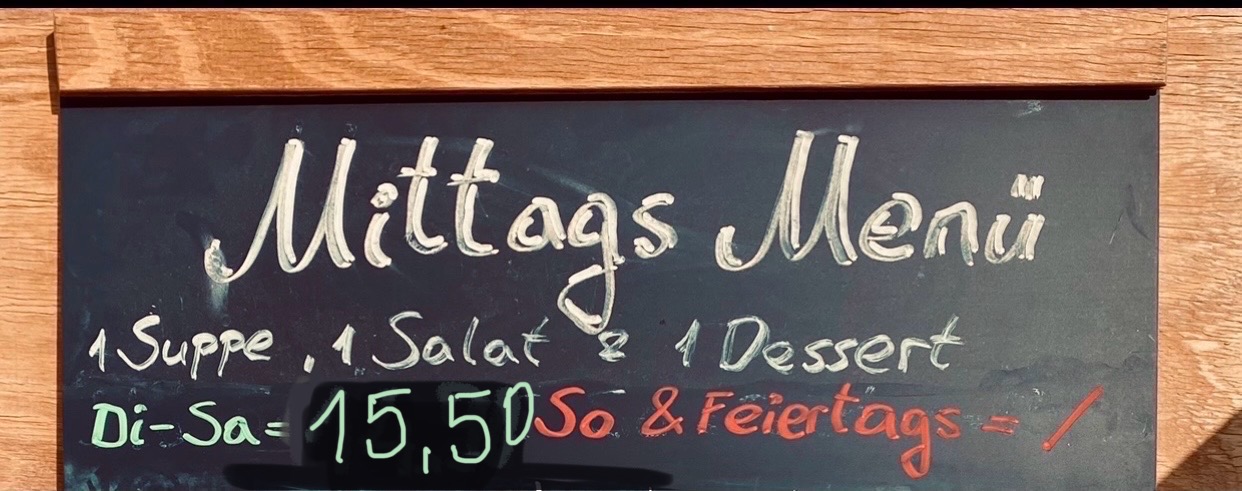 Mittags Menü = 12,90€